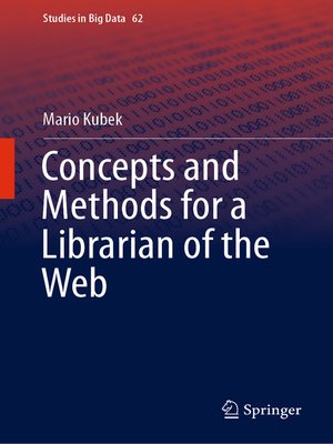 cover image of Concepts and Methods for a Librarian of the Web